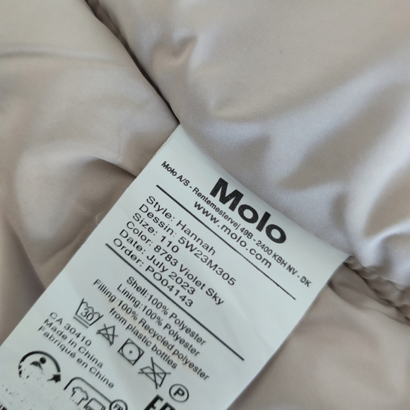 Molo Hannah Parka Violet Lightweight Coat - Picture 5 of 6